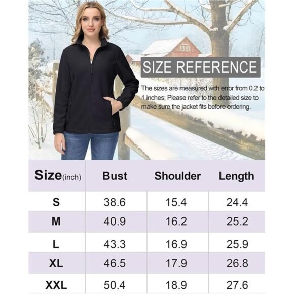 Women's Full-Zip Fleece-Lined Hoodie – Sports Sweatshirt with Handy Pockets - Picture 7 of 7